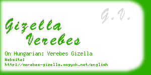 gizella verebes business card